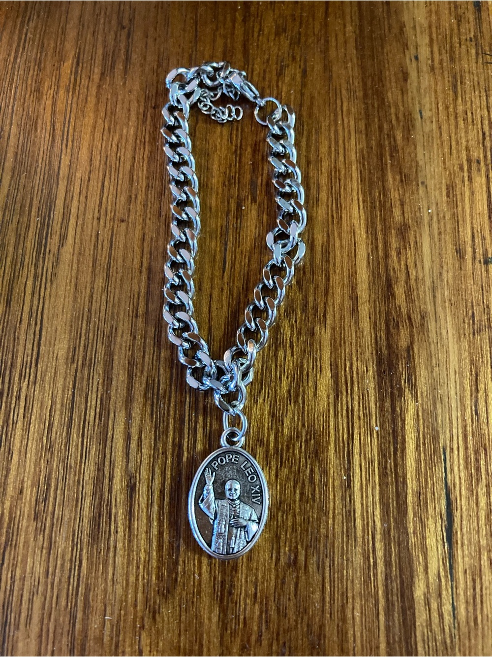New Pope Leo medal chunky bracelet